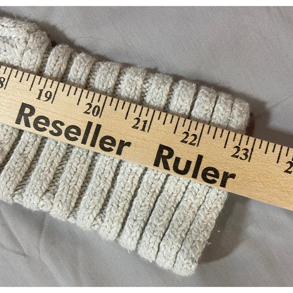 Lucky Brand Womens Small Cream Wool Blend Double Breasted Shawl Cardigan Sweater - Picture 9 of 16